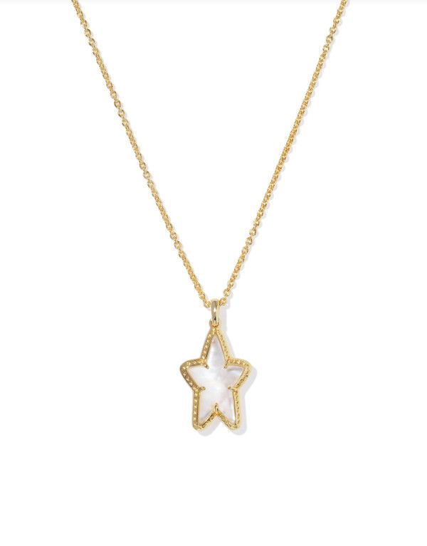 The Ada Star Gold Pendant Necklace, Color: Ivory Mother of Pearl