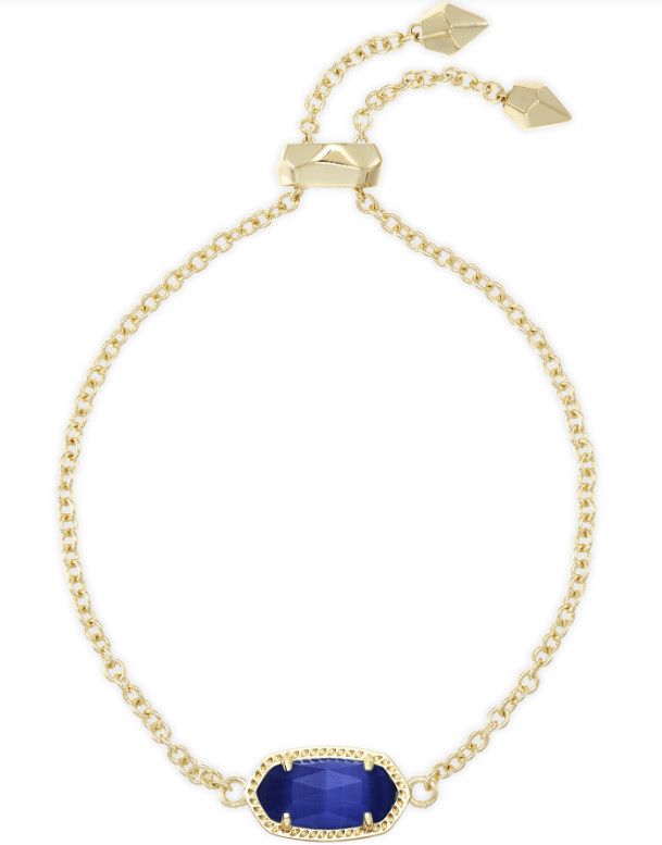 The Elaina Bracelet Gold Cobalt Cat&#39;s Eye