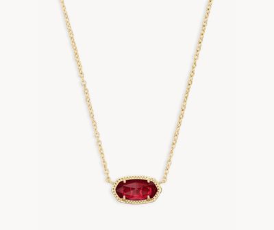 The Elisa Pendant Necklace in Berry