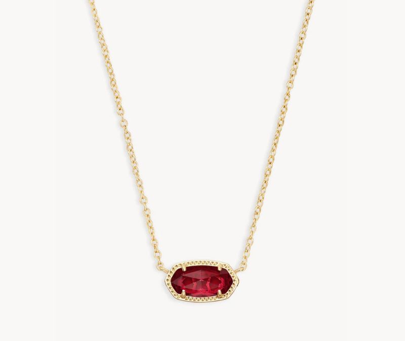 The Elisa Pendant Necklace in Berry