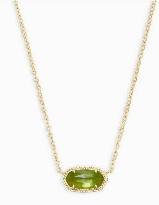 The Elisa Pendant Necklace in Peridot Illusion