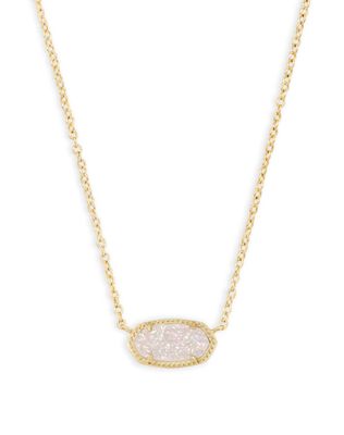The Elisa Pendant Necklace in Iridescent Drusy