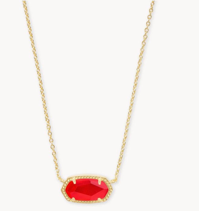 The Elisa Pendant Necklace in Red Illusion