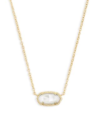 The Elisa Pendant Necklace In Ivory Mother Of Pearl