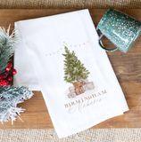 Cottage Christmas Tree City Tea Towel, Color: Hendersonville