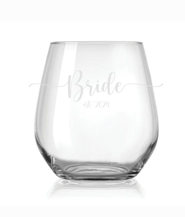 Bride Stemless Wine Glass