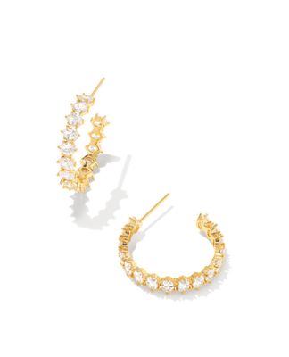 The Cailin Hoop White Crystal
