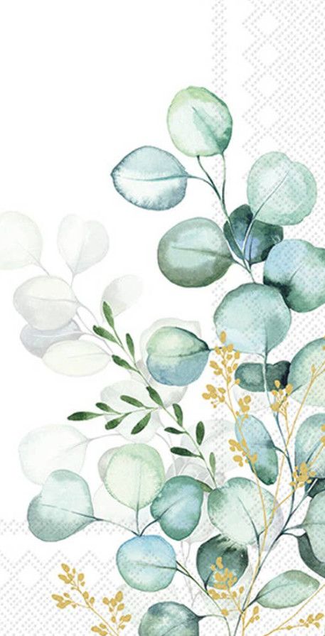 Eucalyptus Bouquet Gold Guest Towel