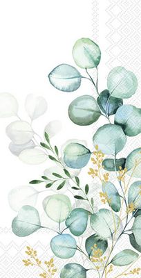 Eucalyptus Bouquet Gold Guest Towel