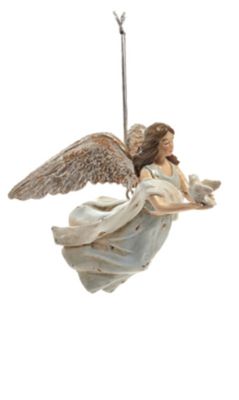 Flying Angel with Dove Ornament