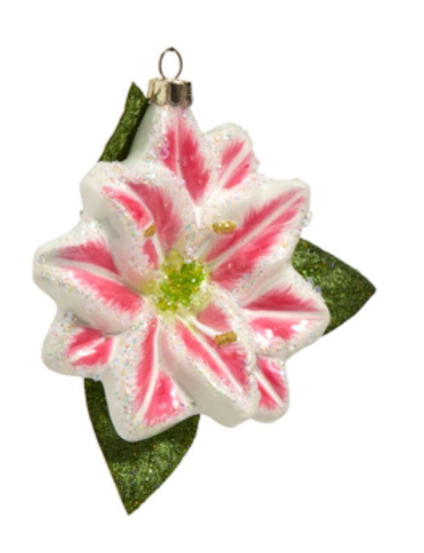 Pink Poinsettia Ornament