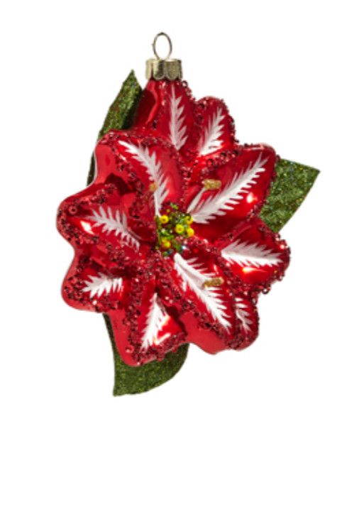 Red Poinsettia Ornament