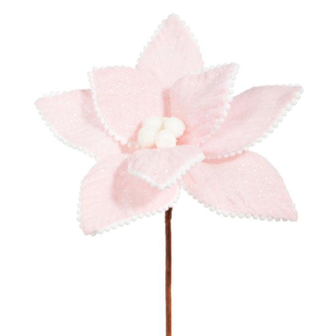 Pink Poinsettia Pick