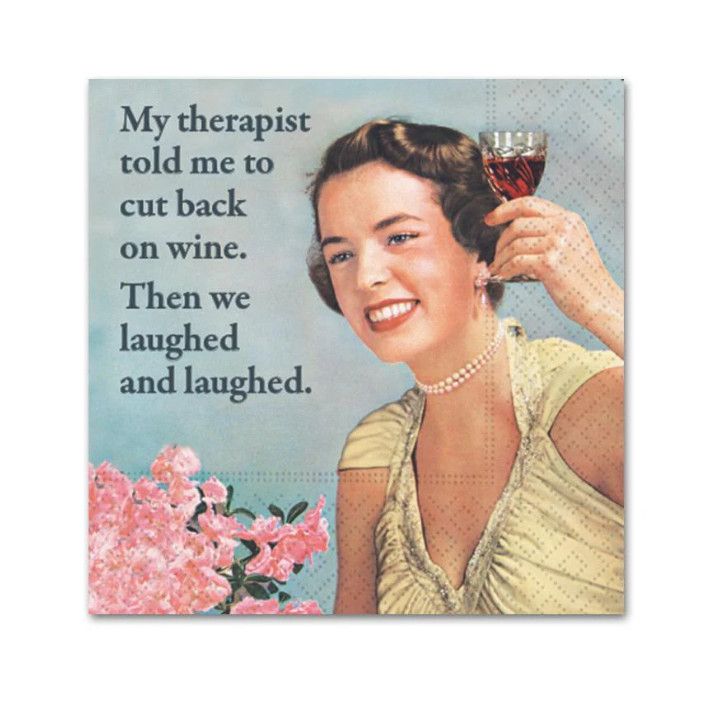 Therapist Joke Cocktail Napkin