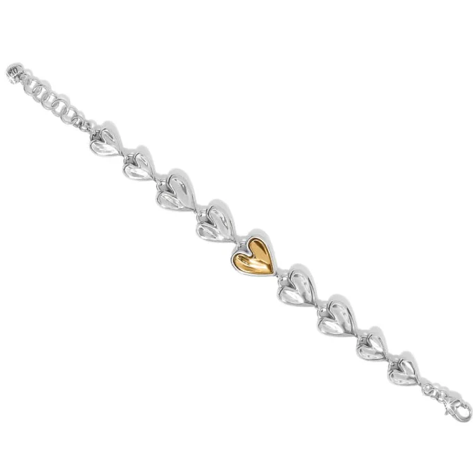 Cascade Heart Two Tone Bracelet