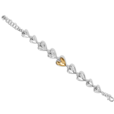 Cascade Heart Two Tone Bracelet