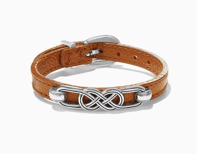 Interlok Braid Leather Bracelet, Color: Bourbon