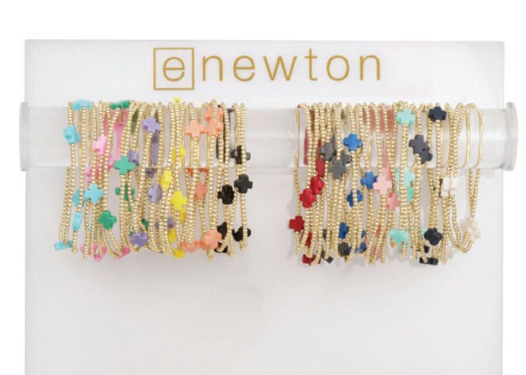 Signature Cross Small Gold Pattern 2mm Bead Bracelet