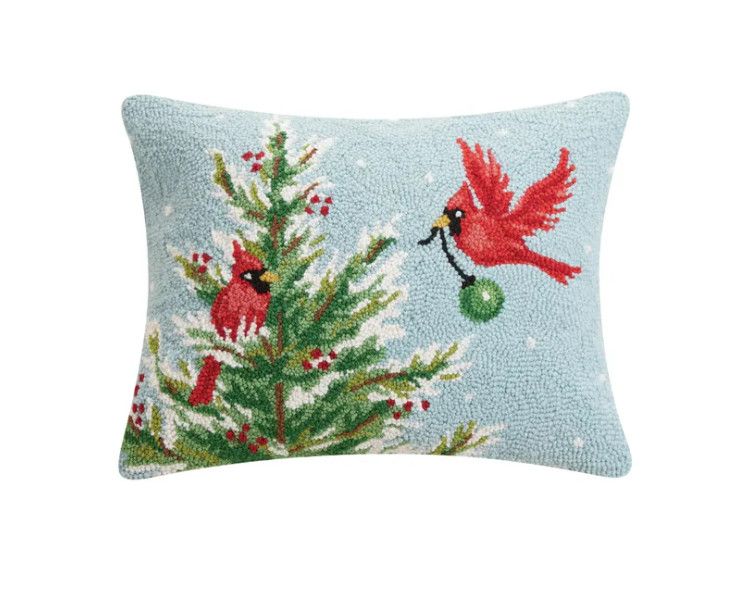 Cardinals Tree  Ornament Hook Pillow