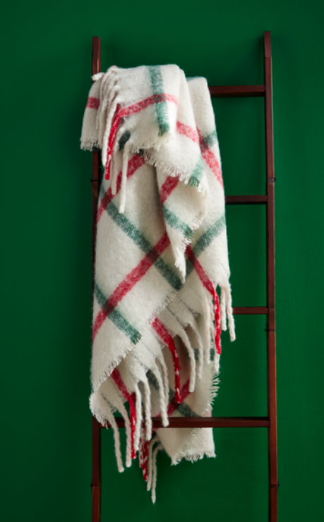 Christmas White Plaid Blanket