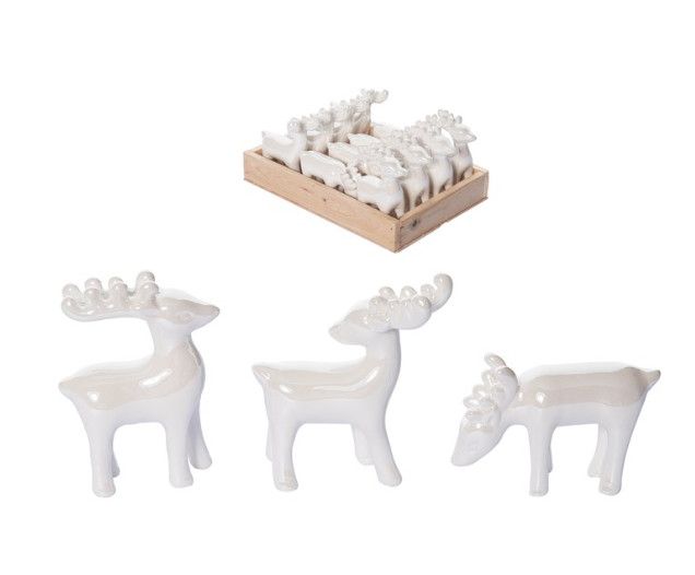 Mini Elegant White Reindeer