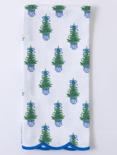 Fancy  Festive Print Tea Towel