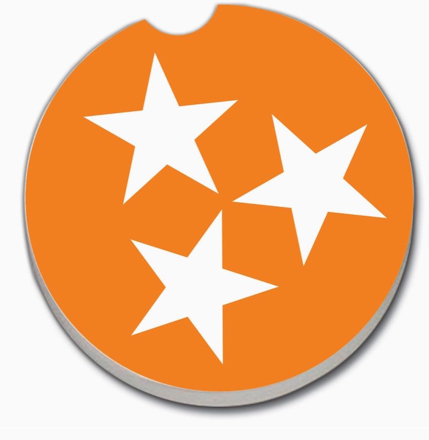 Tennessee Tri-Star 1pk Car Coaster