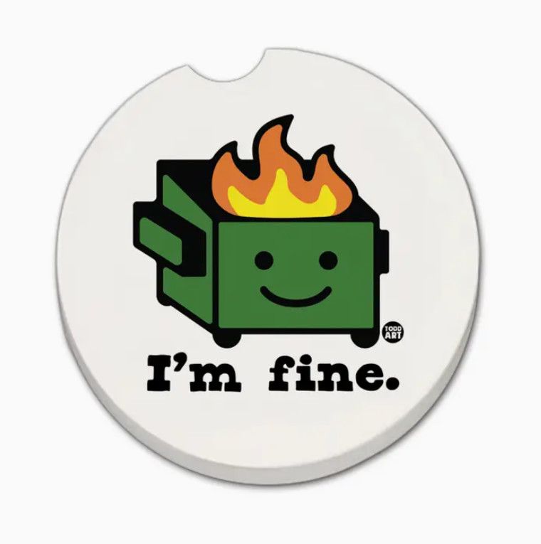 I&#39;m Fine Car Coaster