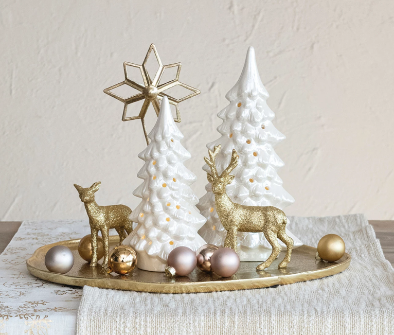 Gold Resin Glitter Deer