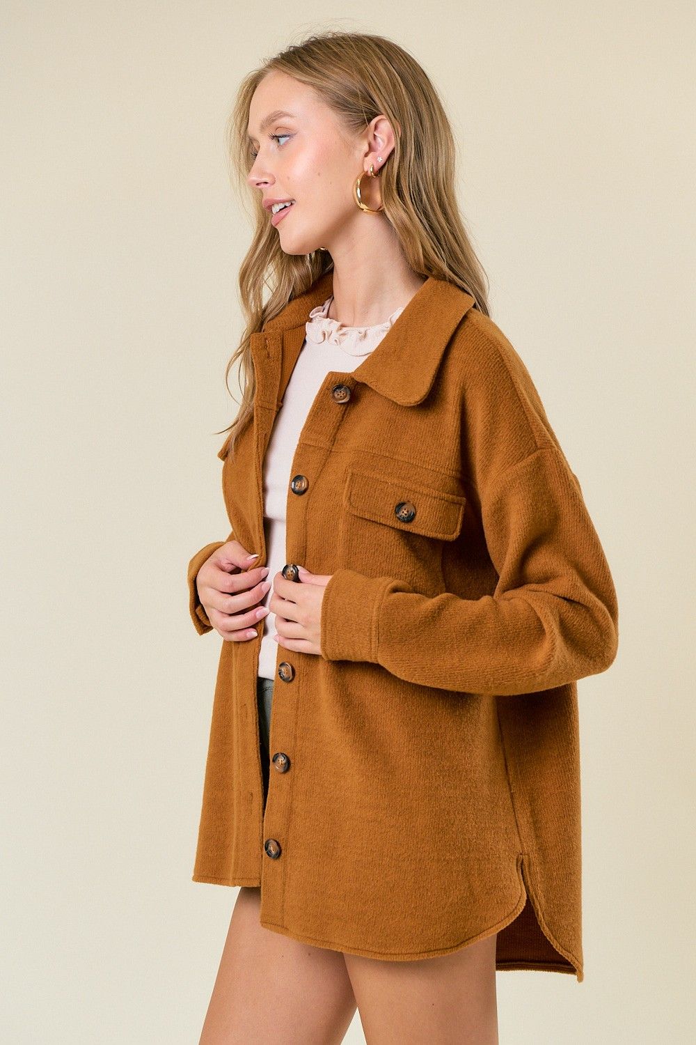 The Kate Shacket, Color: Camel, Size: S