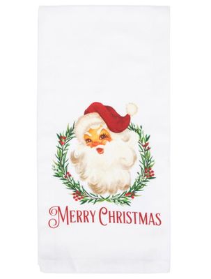 Vintage Santa Face Tea Towel