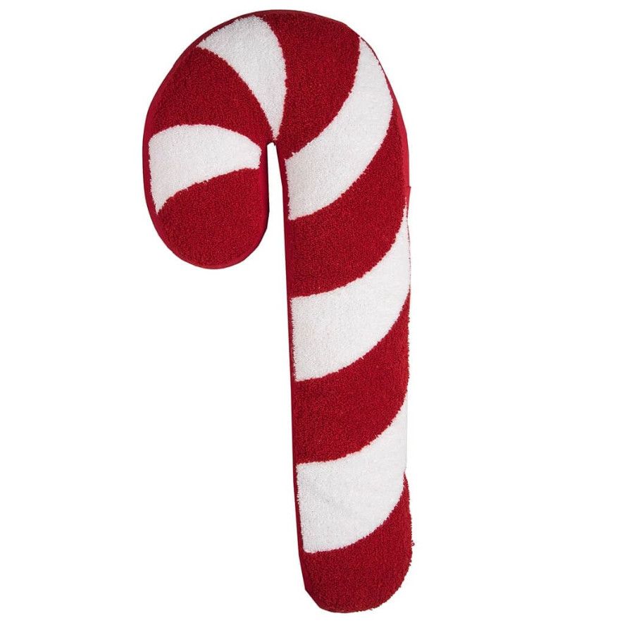 Large Candy Cane Shaped Pillow