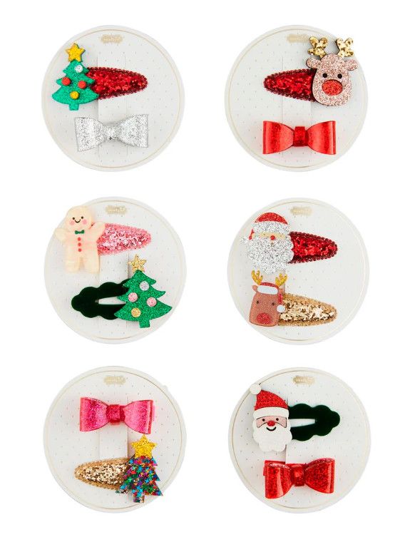 Kids Set of 2 Christmas Hair Clips 