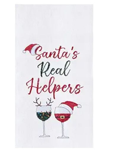 Santa&#39;s Real Helpers Tea Towel