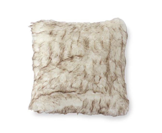 Cream Fur Faux Pillow | 18&quot;