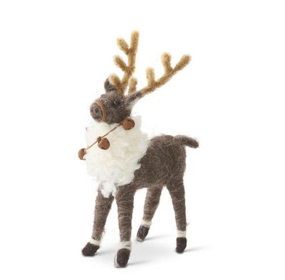 Wool Reindeer with Bells