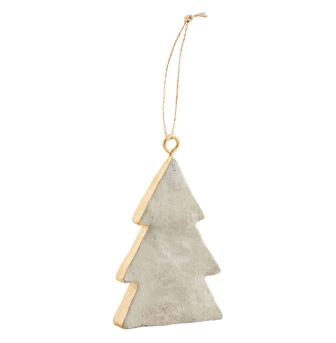 Tree Gold Concrete Ornament