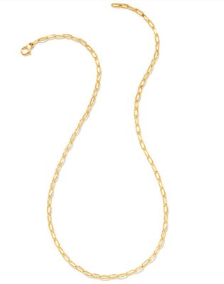 The Small Paperclip Chain Necklace in 18k Gold Vermeil
