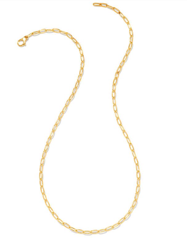 The Small Paperclip Chain Necklace in 18k Gold Vermeil