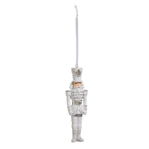 White + Silver Nutcracker Ornament | 5&quot;