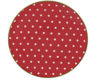 Holiday Fun Canape Plate, Color: Red Dot