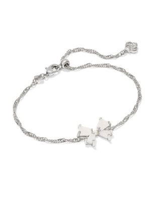 The Blair Bow Silver Chain Bracelet Iridescent Drusy