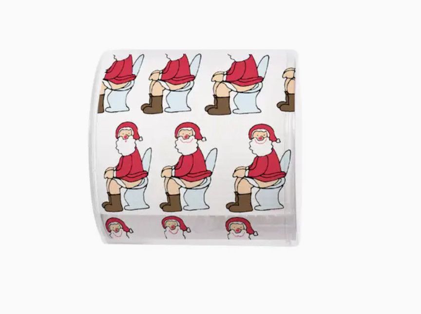 Santa Sitting Toilet Paper