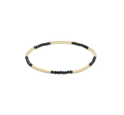 Blissful Pattern 2mm Bead Bracelet Faceted Hematite