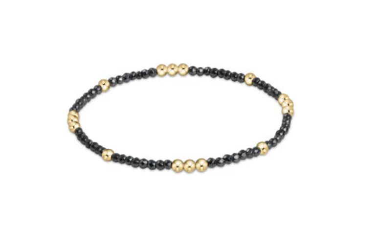 Worthy Pattern 2mm Bead bracelet Faceted Hematite