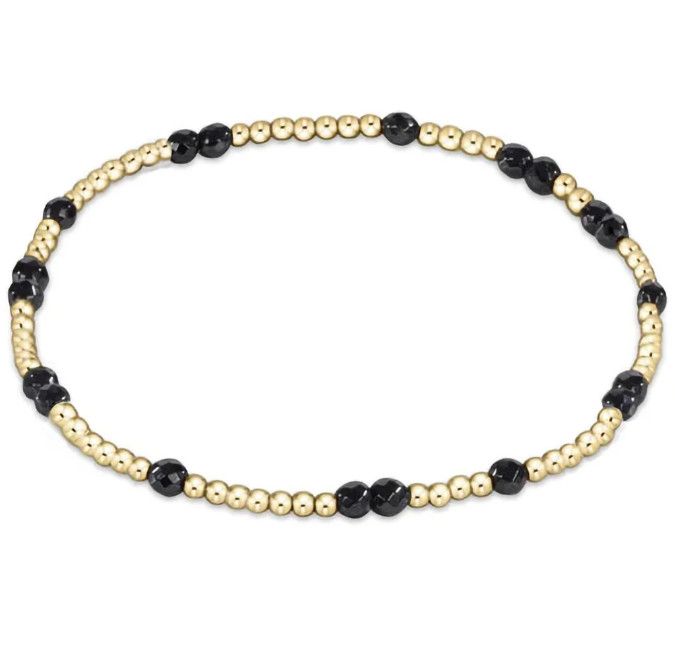 Hope Unwritten Gemstone 2mm Bead Bracelet Faceted Hematite