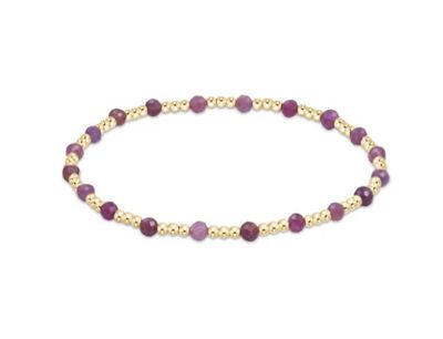 Enewton EXTENDS Gemstone Gold Sincerity Pattern 3mm Bead Bracelet, Color: Ruby