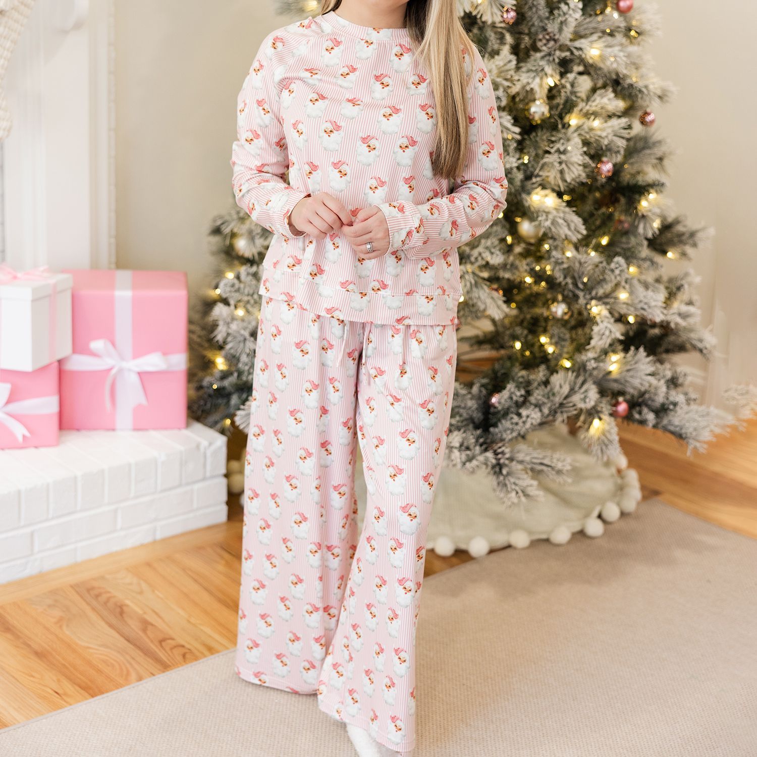 The  Santa Baby Christmas Pajama Pant Set, Size: XS