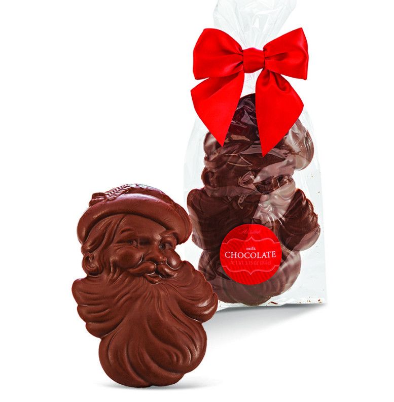 Chocolate Santa Face in Bag