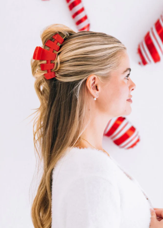 Teleties™ Classic Hair Clip | Rudolph Red